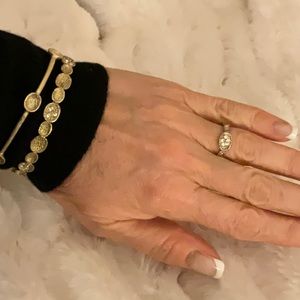 Gold Tone Bracelets with matching ring